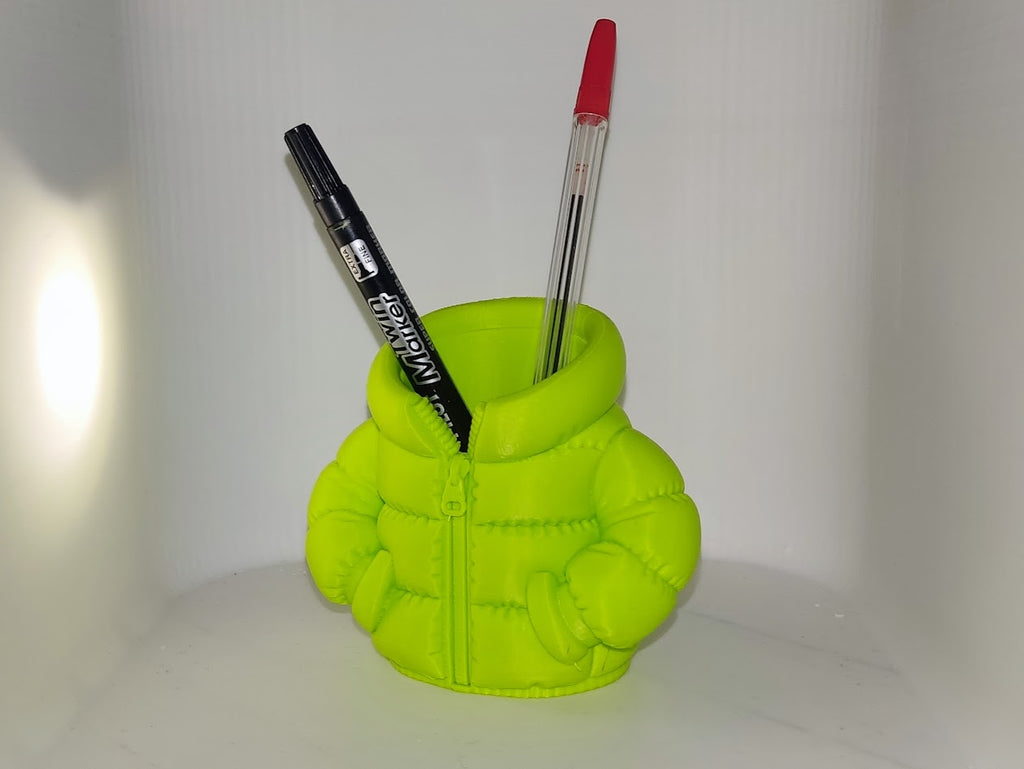 Puffer Jacket Pencil Holder