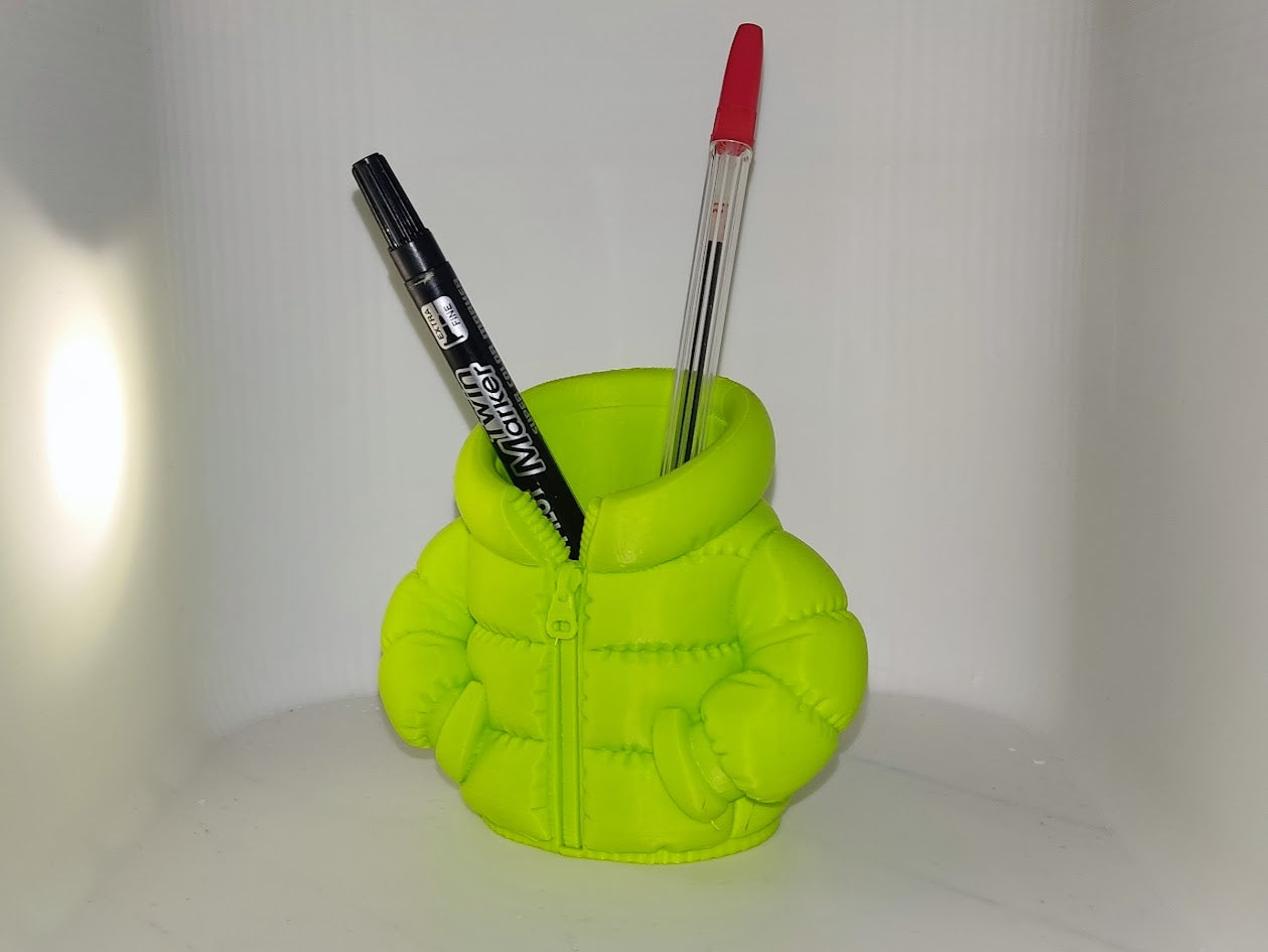 Puffer Jacket Pencil Holder