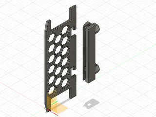 Dremel 4250-4300 Holder with separate cable rack for Honeycomb Wall