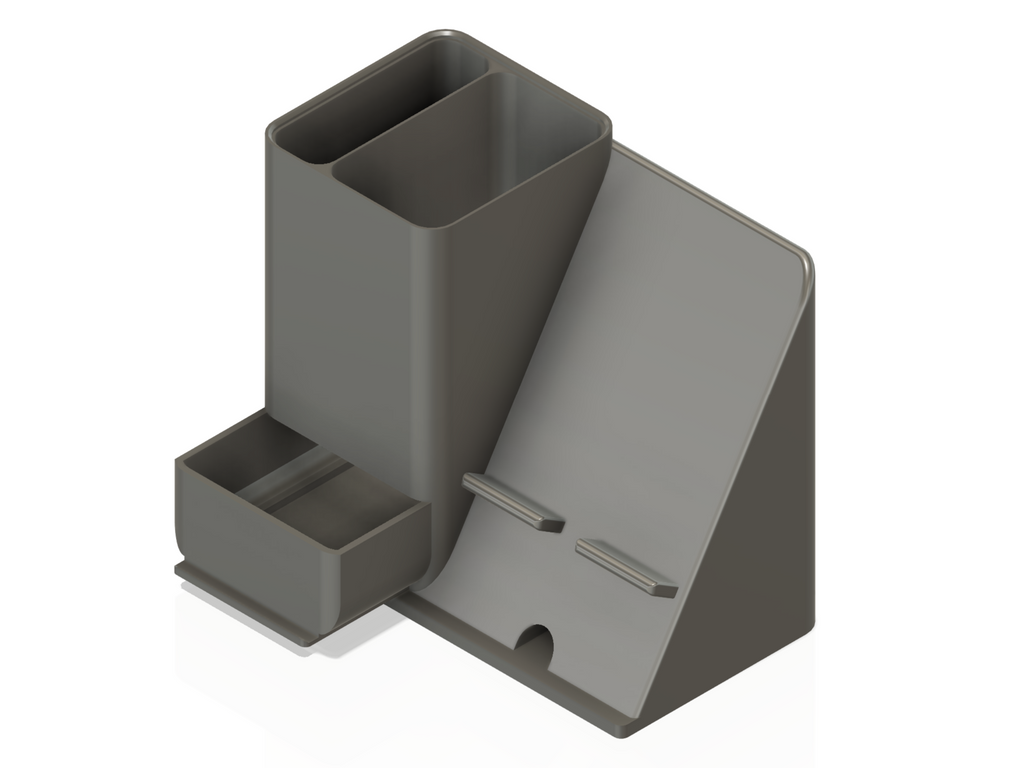 Desk charging station with organizer