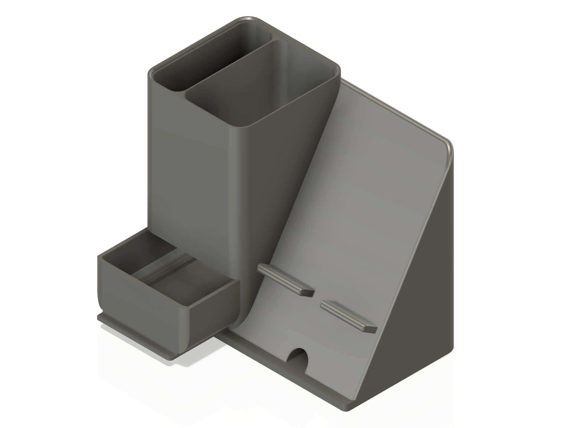 Desk charging station with organizer