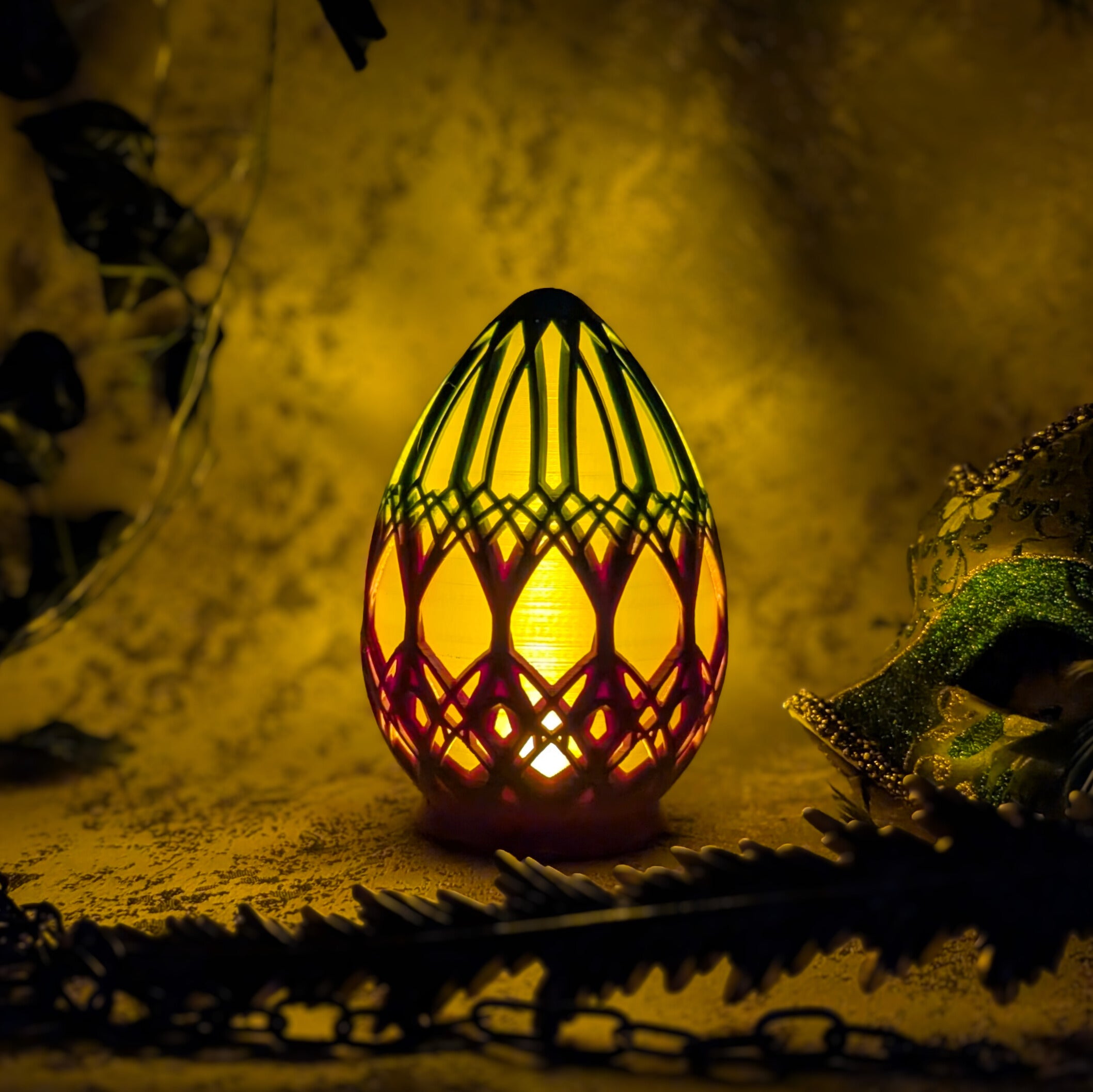 Ornamented Dragon Egg Dice Cup / Mood Light