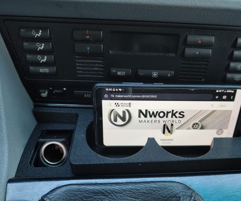 BMW 5-Series E39 Cup holder_insert v1 @NWORKS