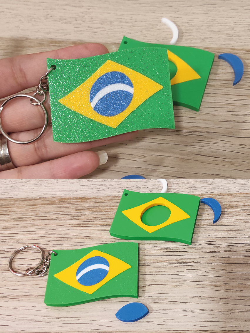 Chaveiro Brasil Multiparte - NO AMS