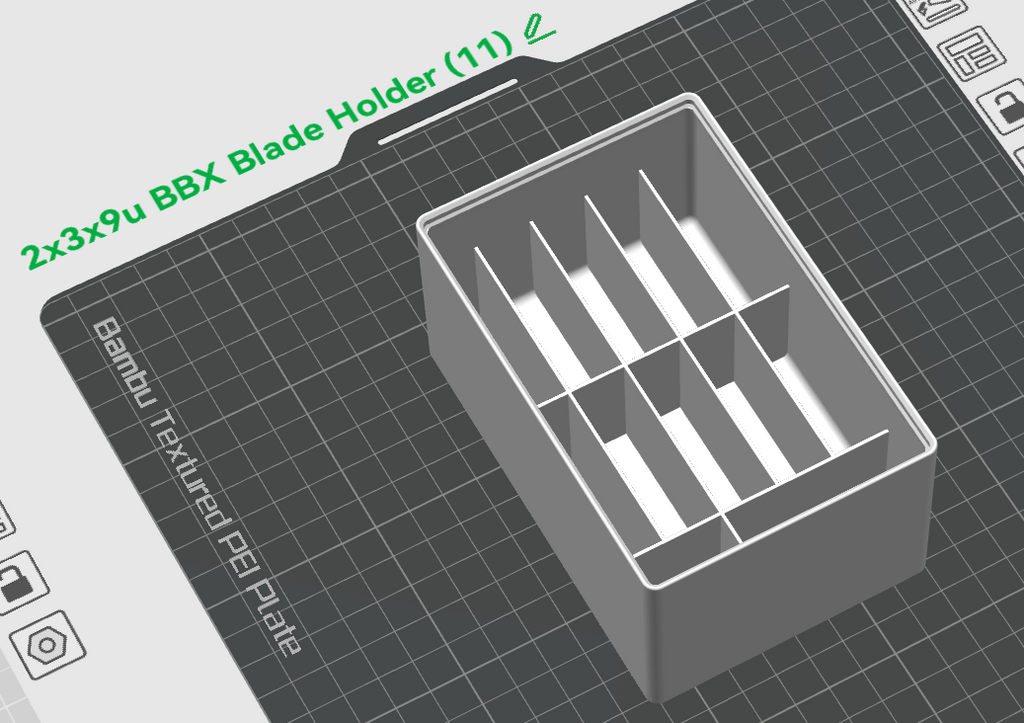Beyblade X Blade Organizer (For Gridfinity #x#x9u)