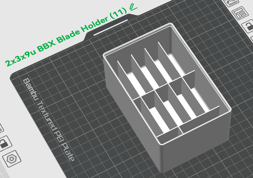 Beyblade X Blade Organizer (For Gridfinity #x#x9u)
