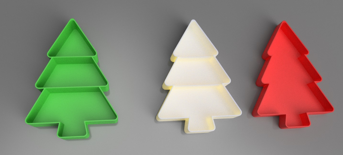 Christmas Tree-Shaped Snack Serving Tray