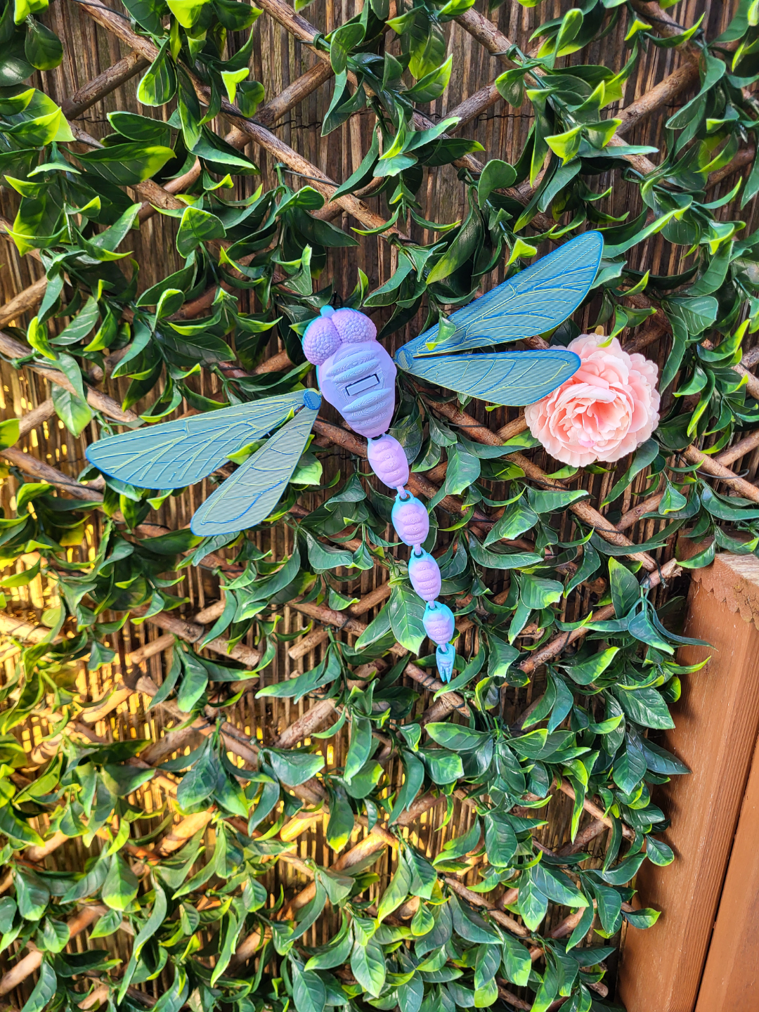 dragonfly articulated with moving wings