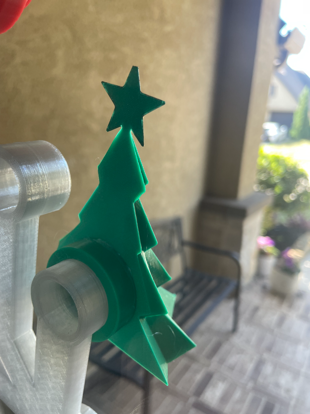 Christmas tree for brick wreath