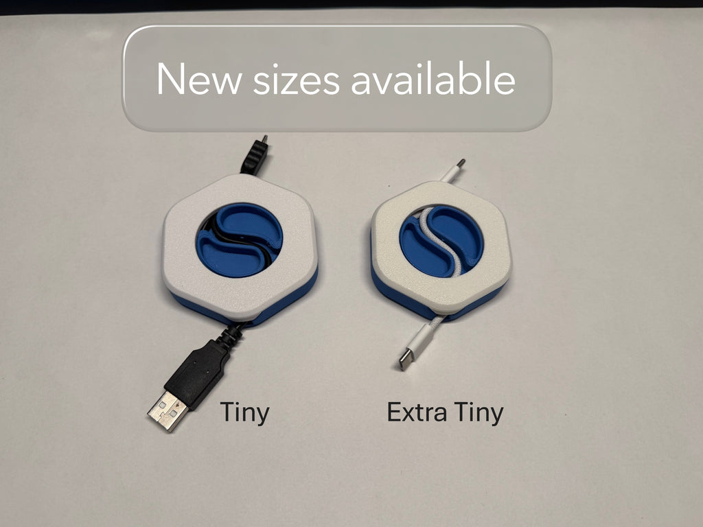 Cable Winder click-stop, snap-fit, height variants