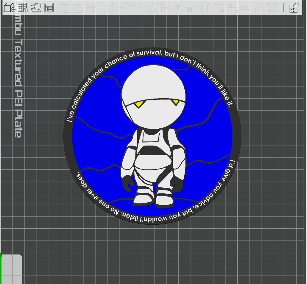 Marvin Stained Glass - Hitchhiker's Guide