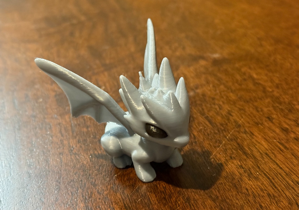 Cute squatting dragon