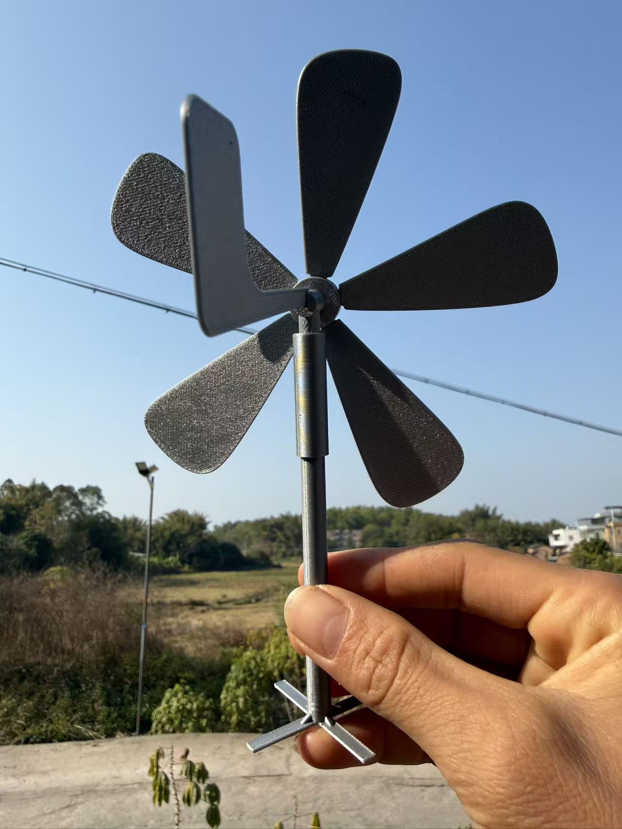 金木水火土风车，五行转化风水化弯道路煞路冲玄学风车 随风自动转向风车