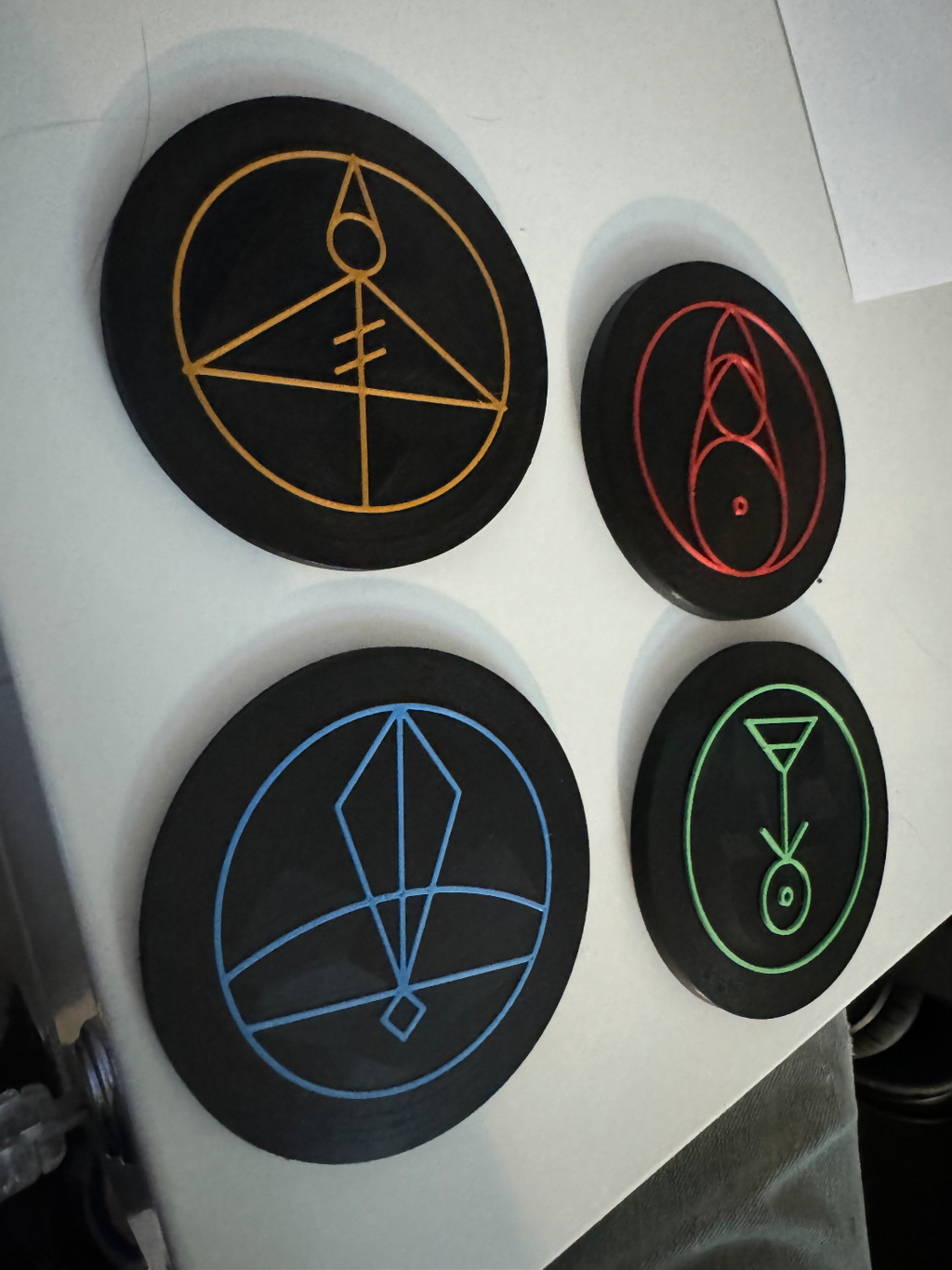 The Owl House: Magic Glyph's - Coaster Set! (Light, Ice, Plant, Fire)