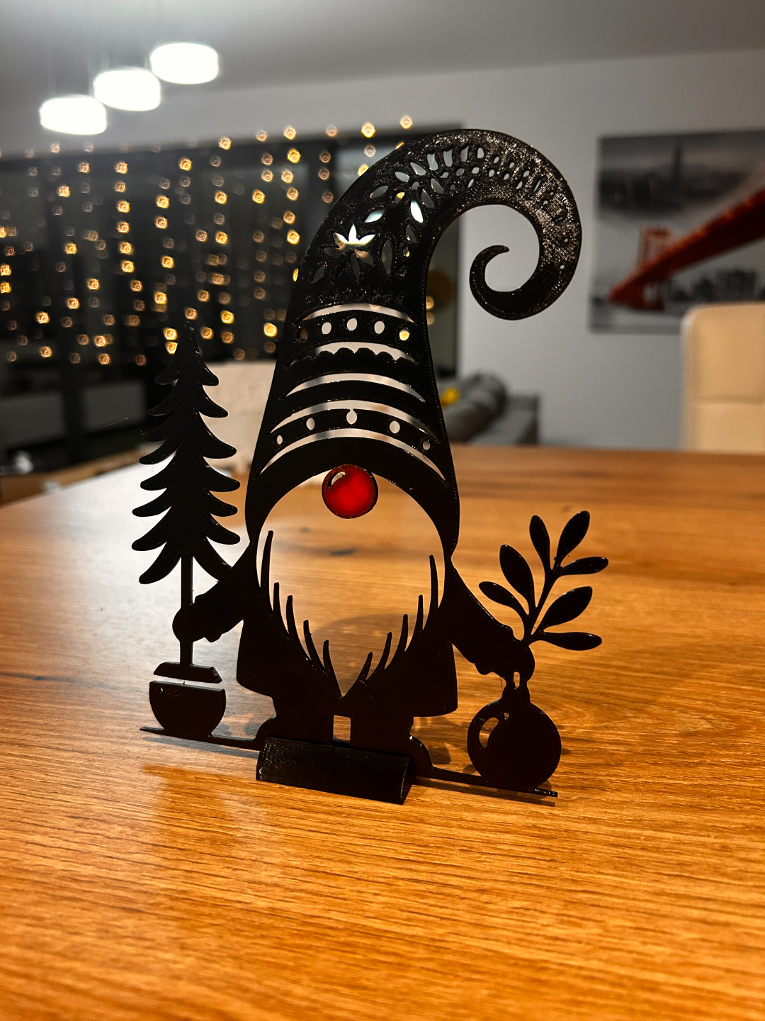Christmas elf with stand
