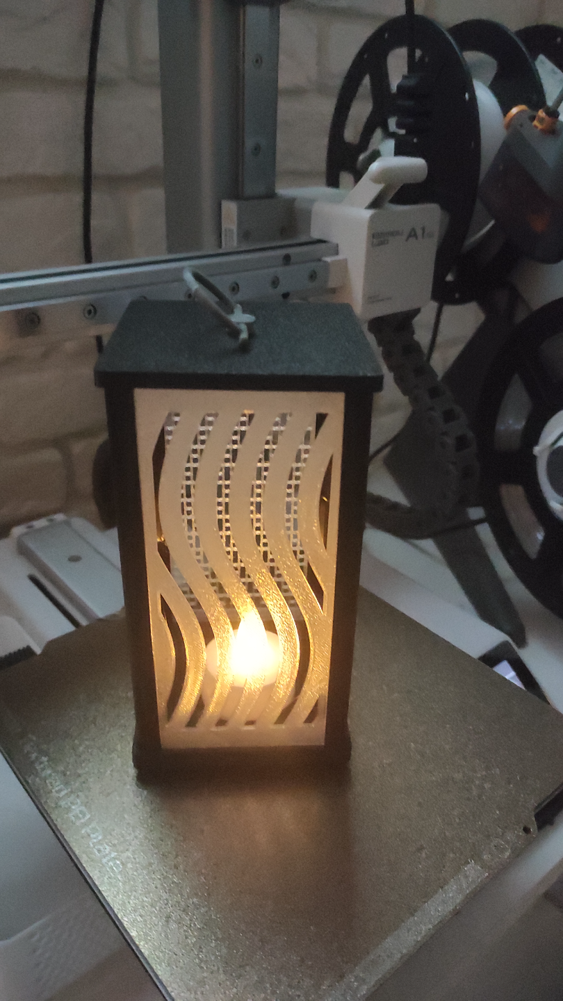 Simple lamp/mini lantern with changeable patterns