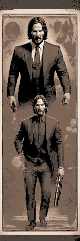 Set of 3 bookmarks as Fan Art - John Wick Portraits with lots of Guns