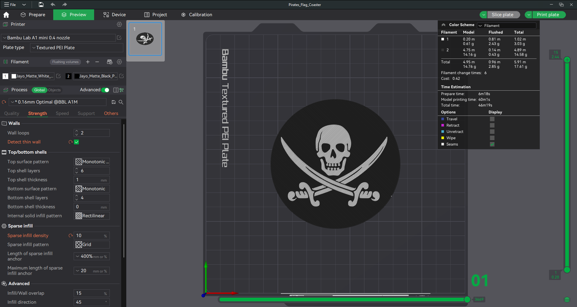 Pirates Flag coaster - Pirates Series
