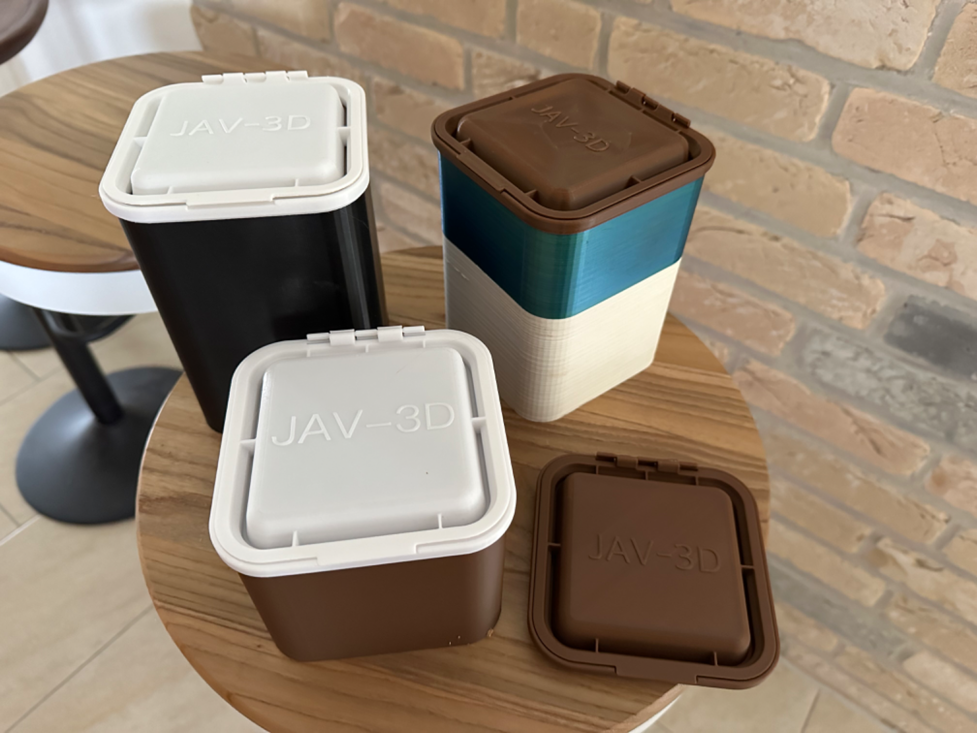 Bird or Fish Feed Container with Lid