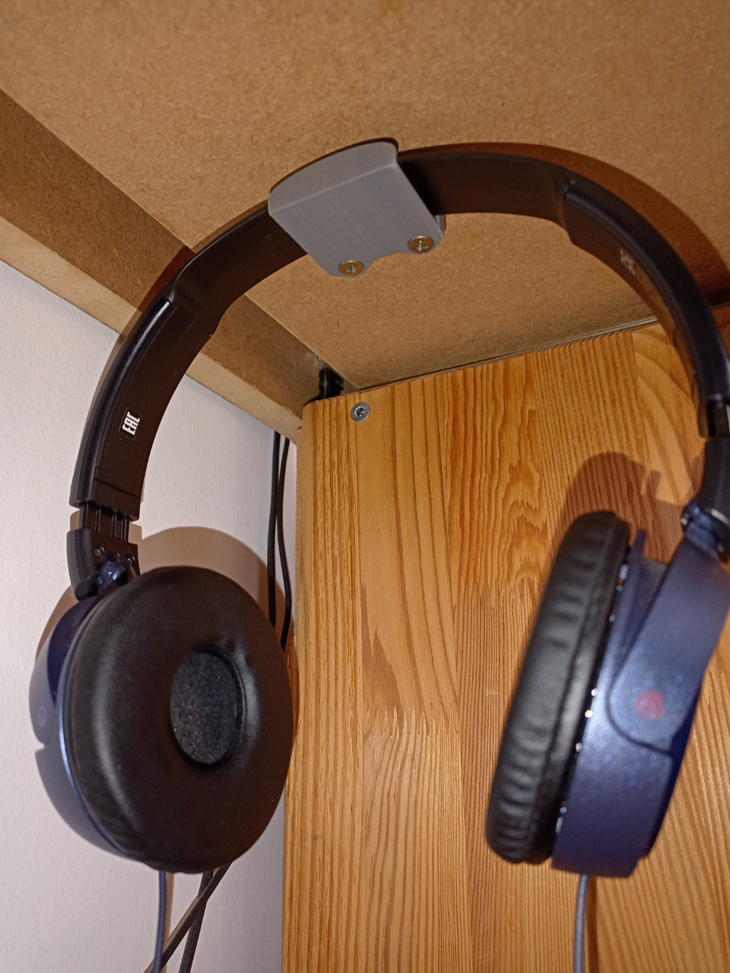 Under desk headset hook