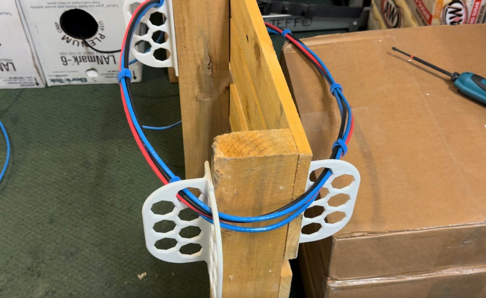 Cable Support for Wooden Joists | Cat6 | Coax