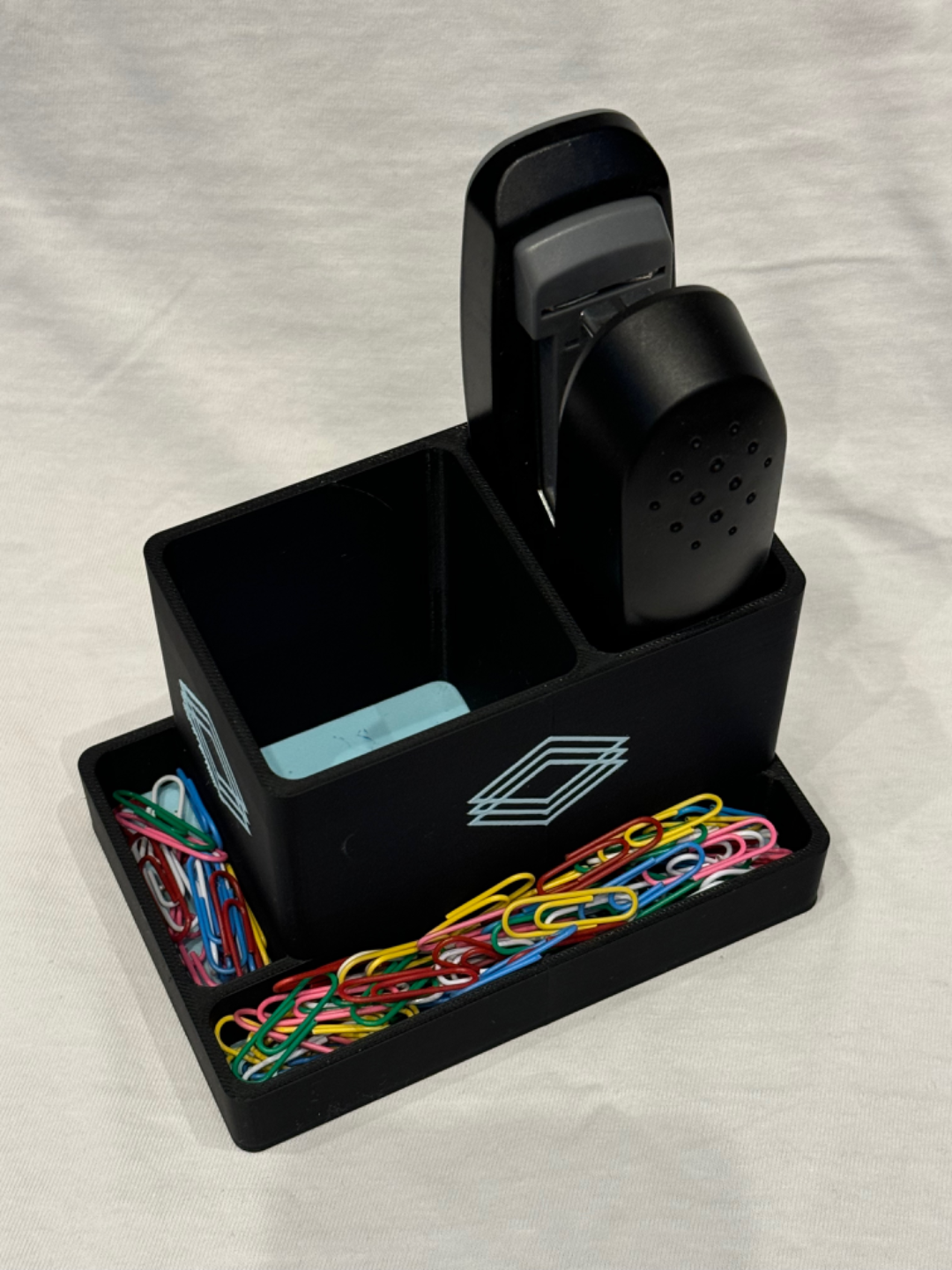 Pen Holder with Stapler and Paper Clip Box