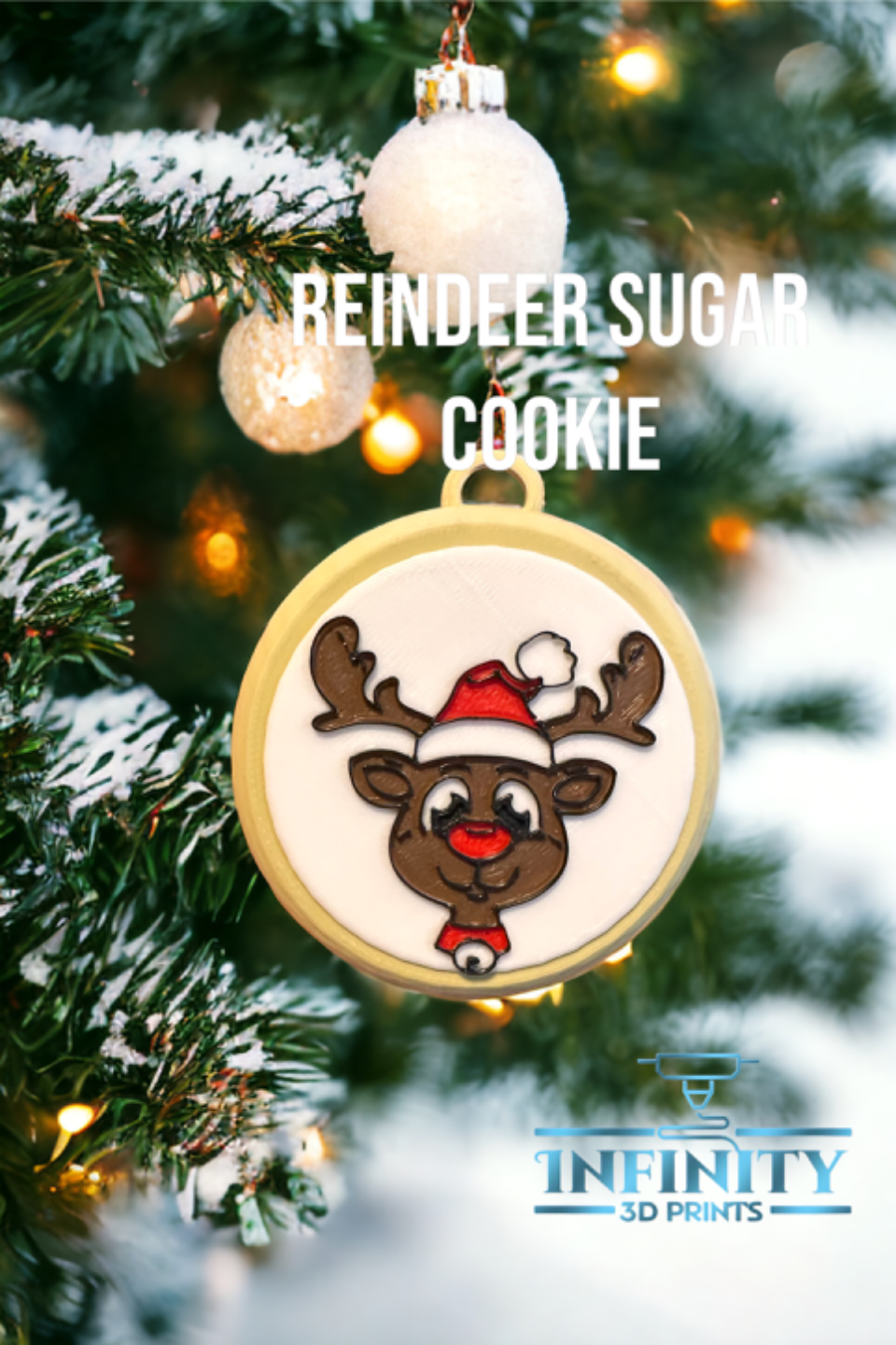 SNOWMAN & SANTA SUGAR COOKIE ORNAMENT