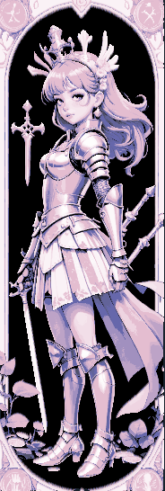 Set of 3 Bookmarks - The Pink Knight - Lady Aurora dressed in her Armor and Ready for Battle