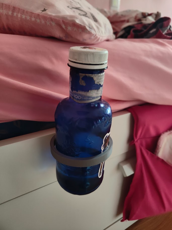 Bottle holder for Ikea Brimnes Bed
