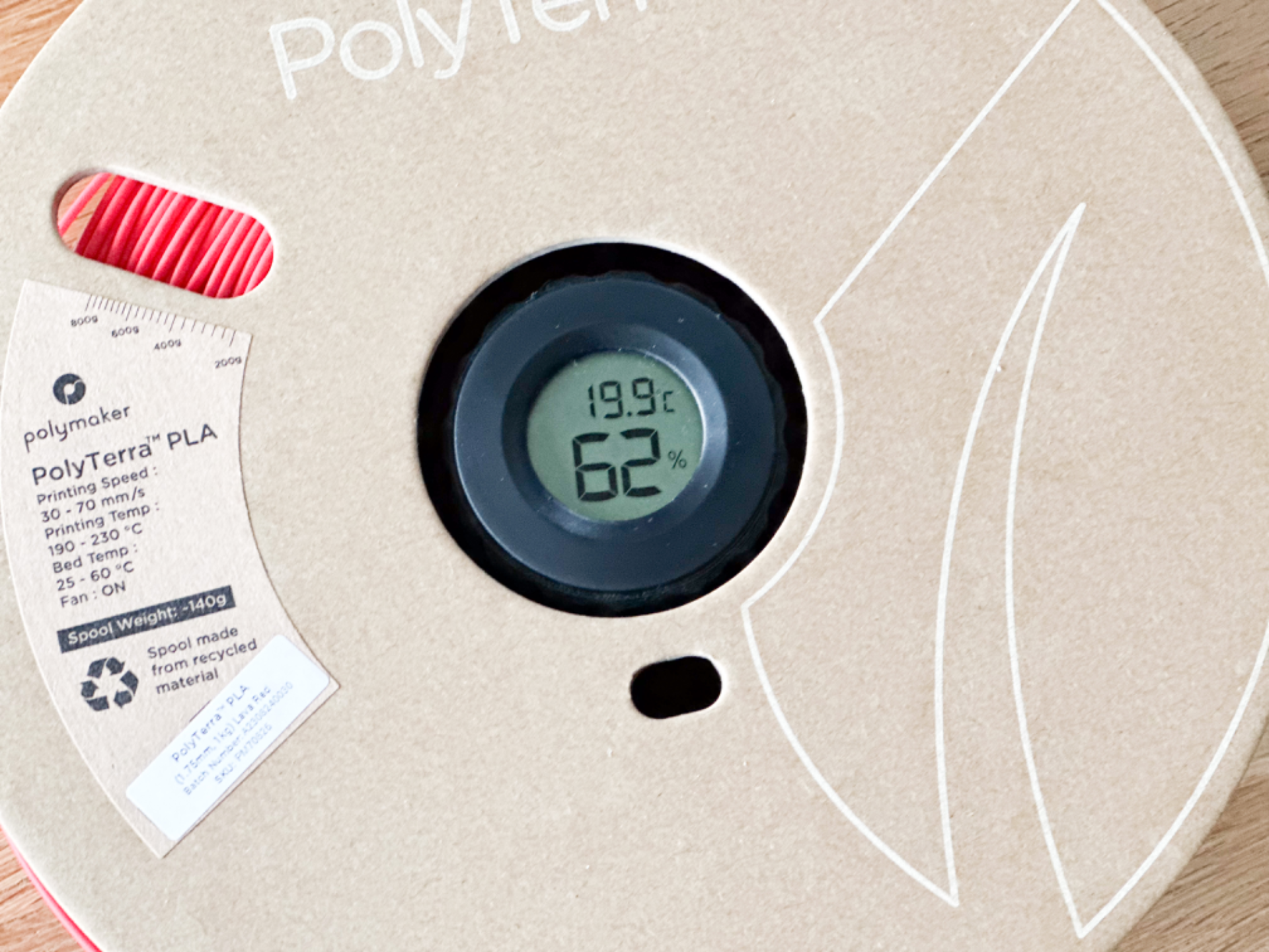 Silica Gel Spool Container + Hygrometer Cap