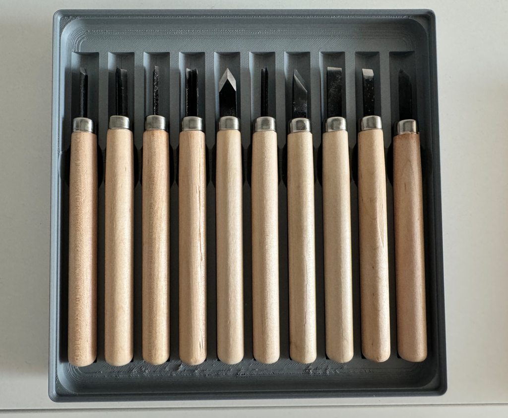 Gridfinity knife tray