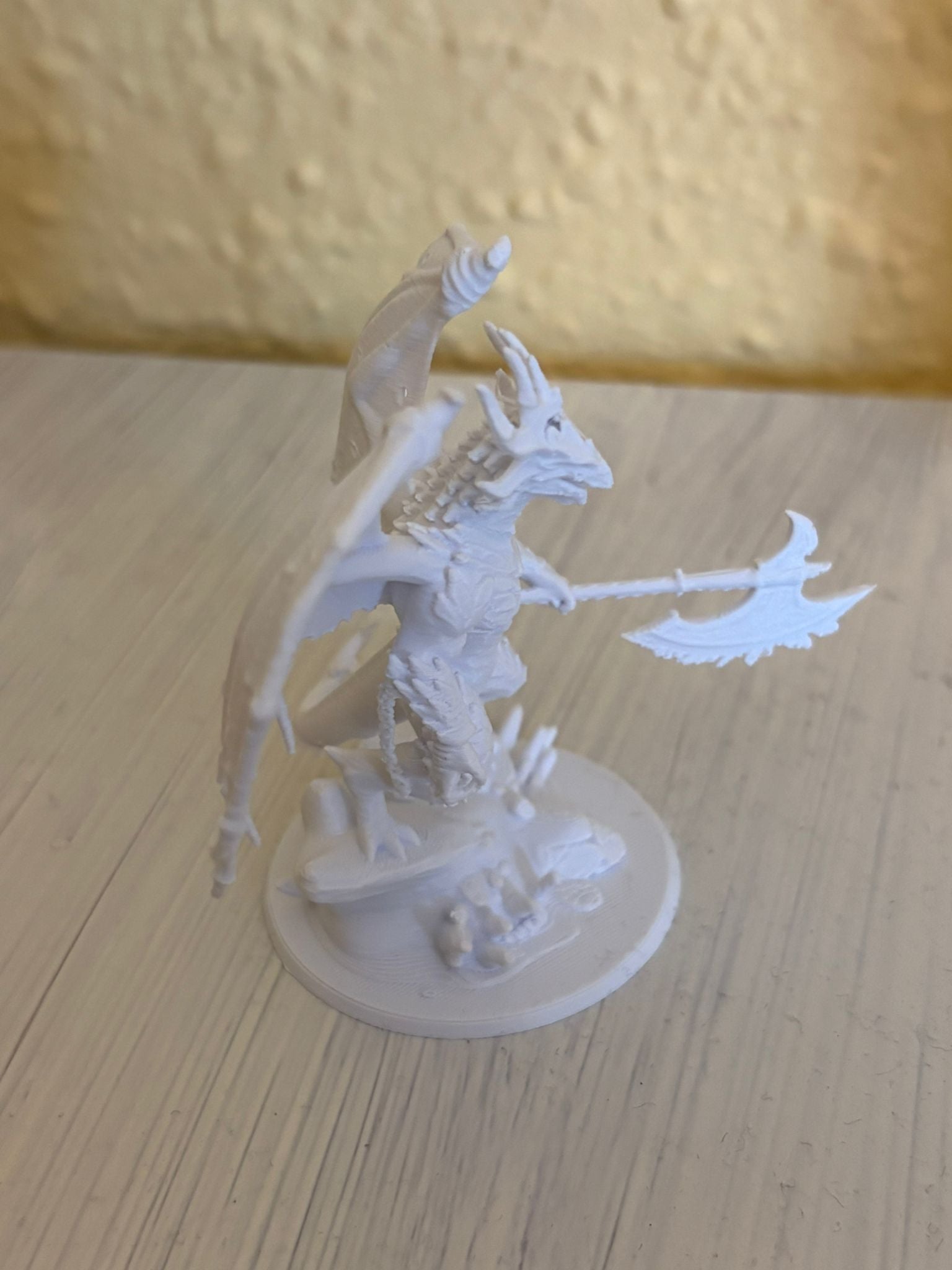 Infernal Draconic Warrior - 60mm D&D Miniature