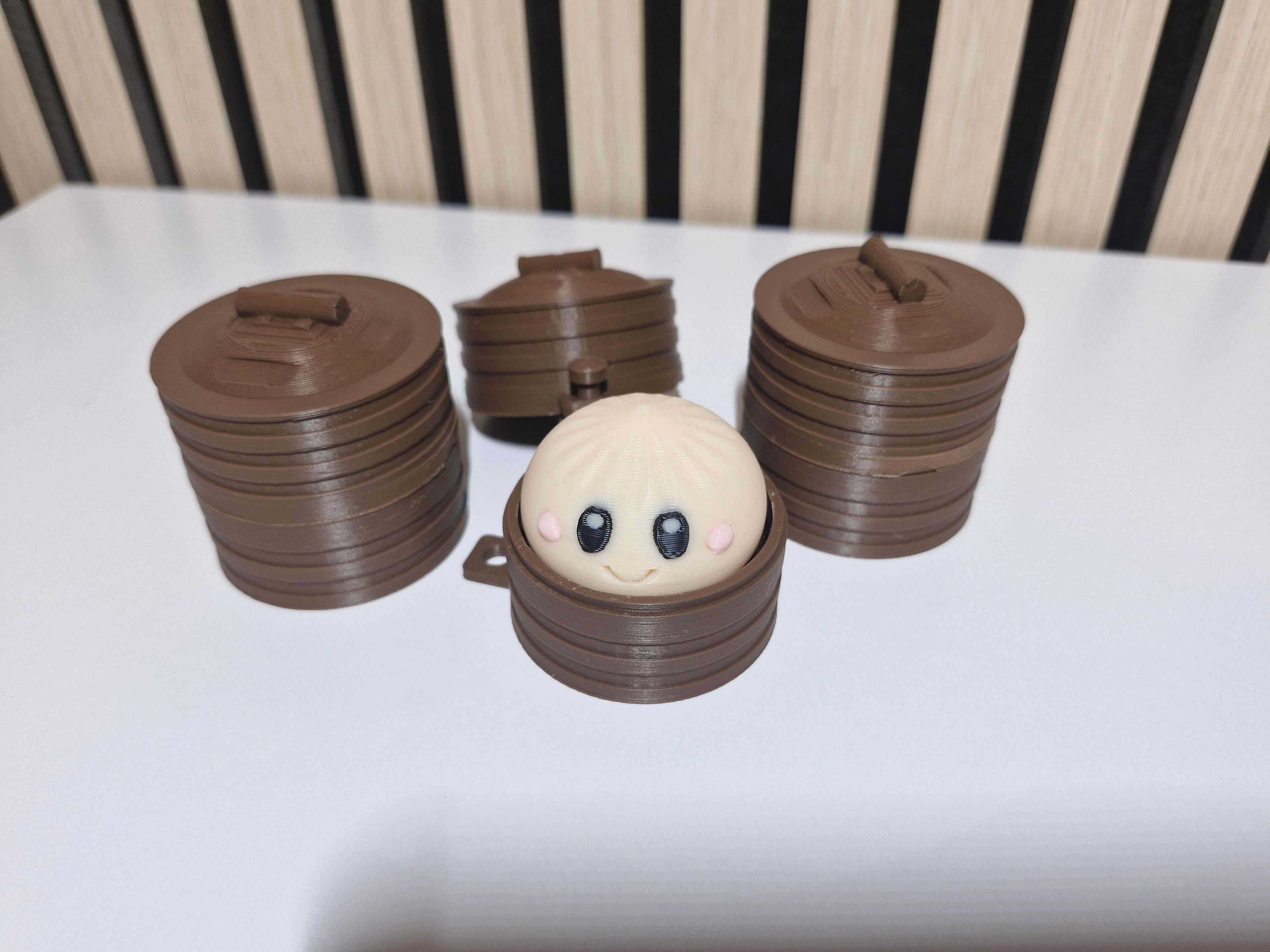 Dumpling Clicker and Pot Keychain