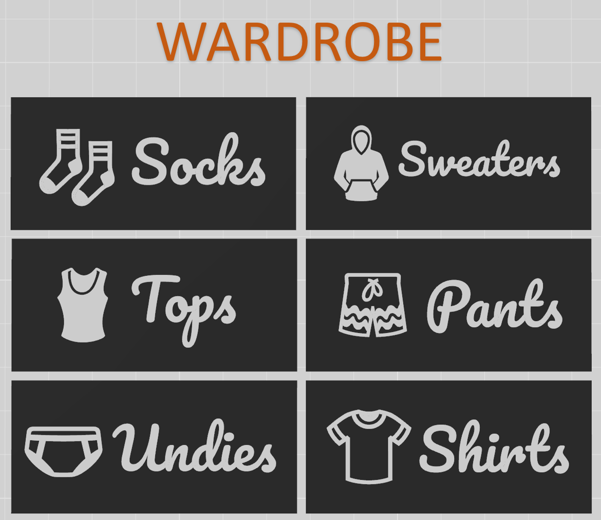Basket Organizer Clip-On Labels