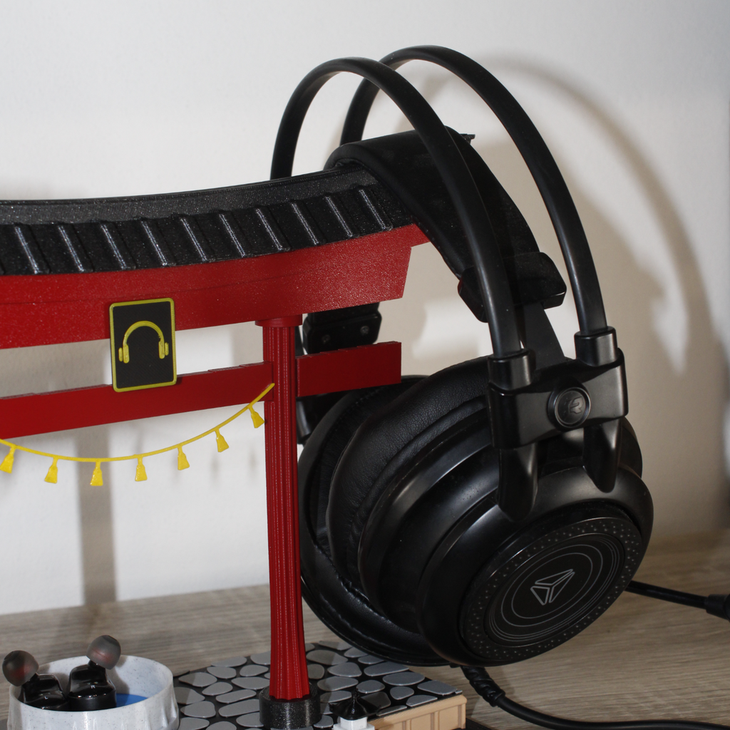 Headphones / earphones holder - Torii gate