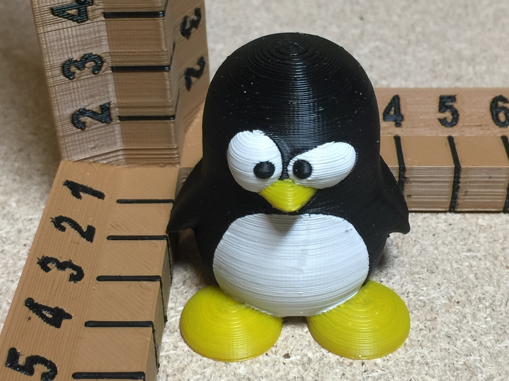 Linux Tux penguin decoration (Multi-/Single color)