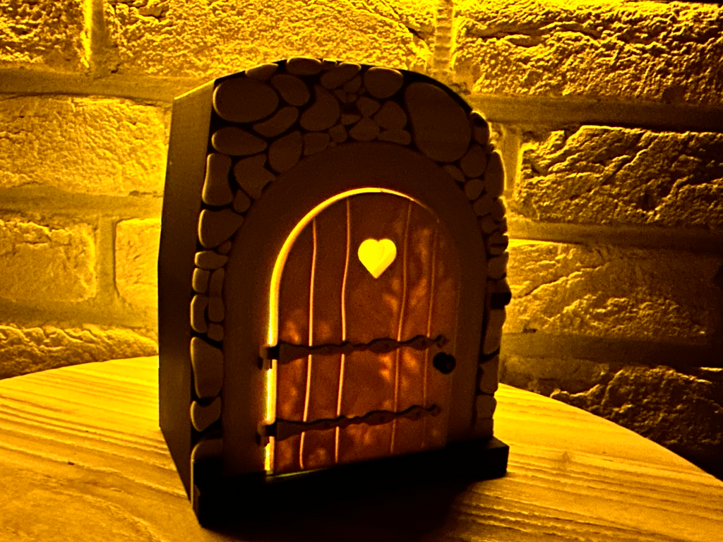 Fairy Door with Steps (optional LED-light)