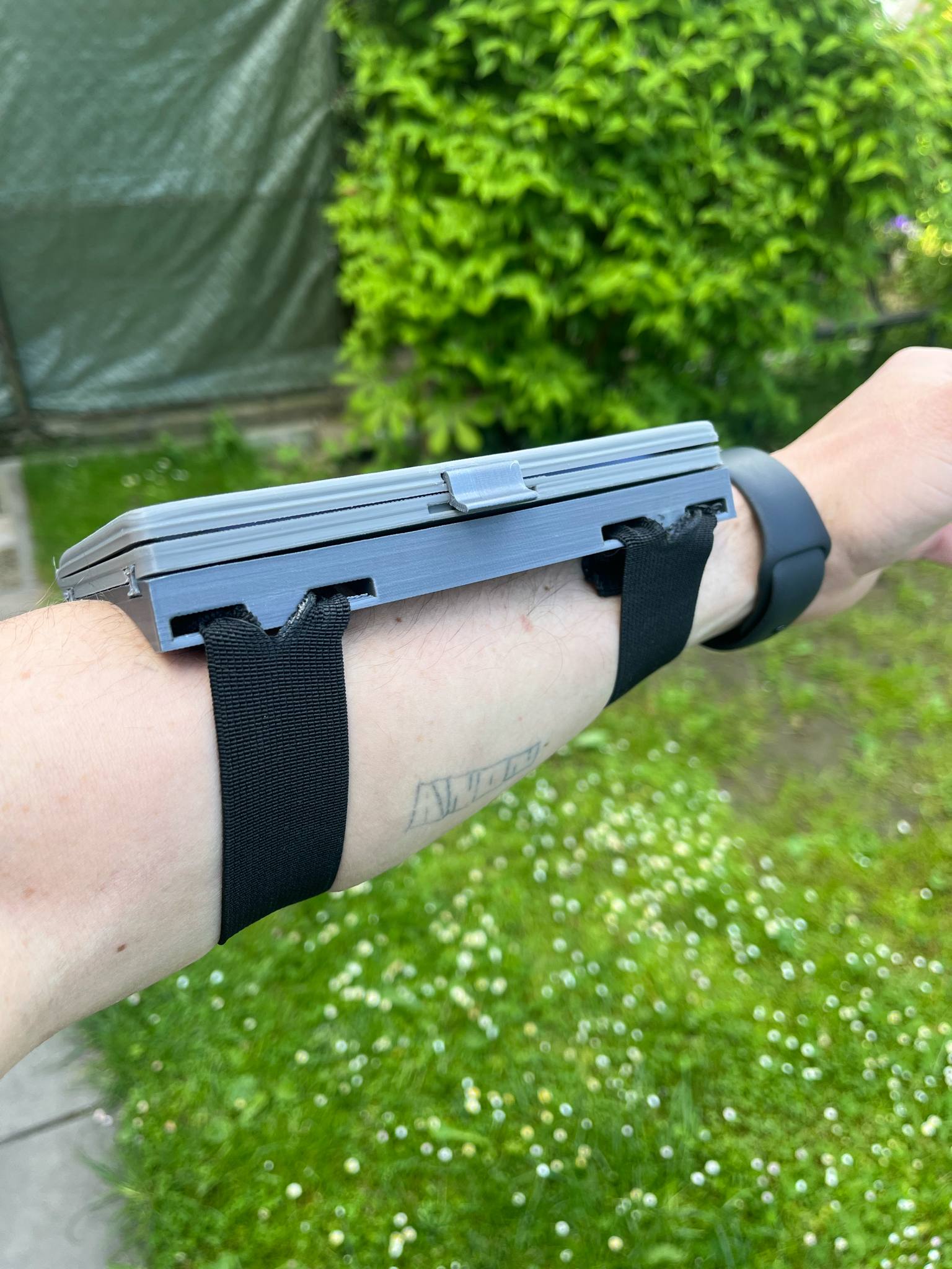 Document case with map on arm holder, tactical