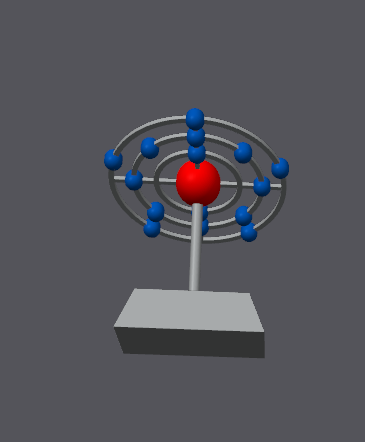 Phosphor Atom Model (Bohrsche Schalenmodell)