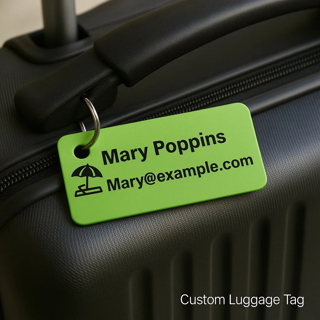 Custom Luggage Tag with Text & Emoji