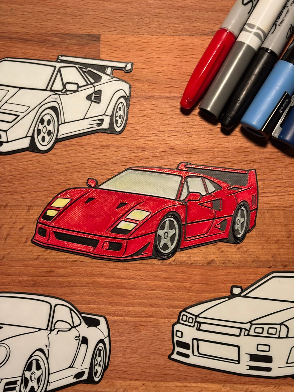 Sports Car Coloring Pack