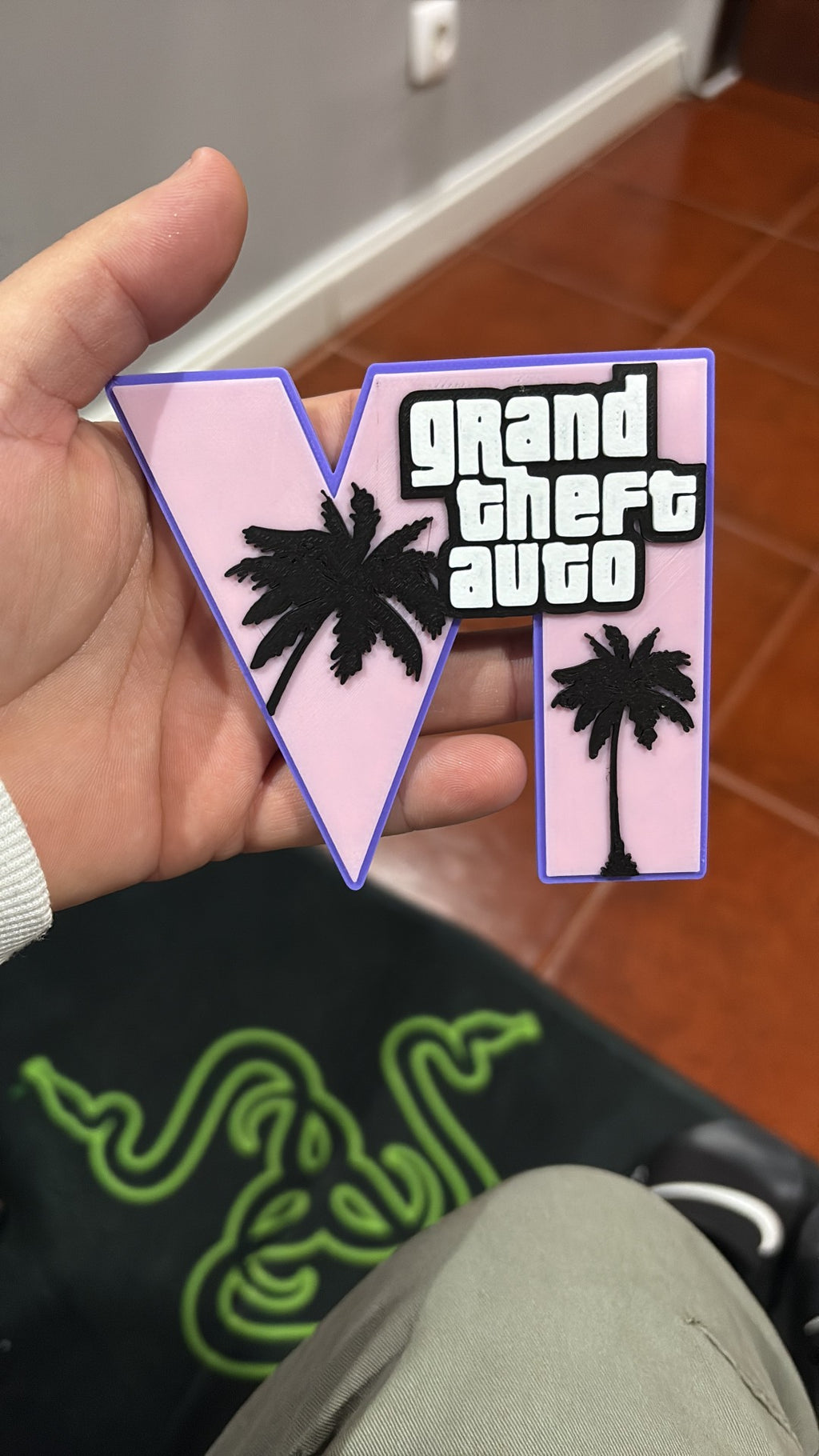 GTA V “V Wasted” Desk Sign