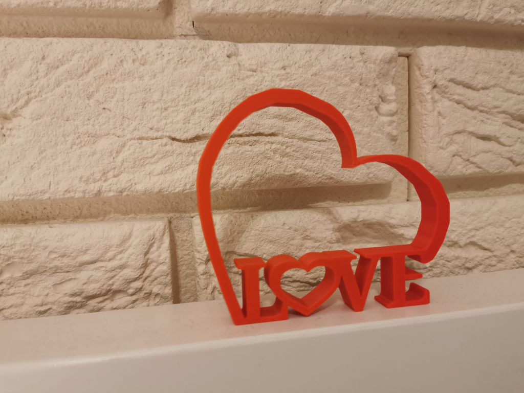 Valentine's Day Heart, LOVE Ornament