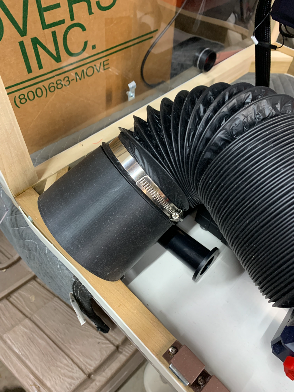 fan to 4" hose adapter and 4" to 5" for window kit
