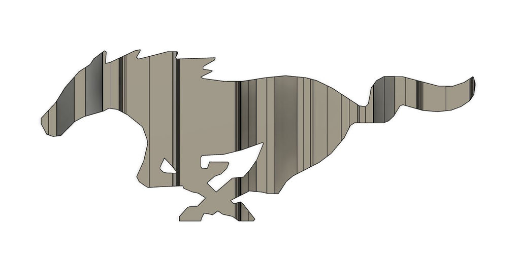 Mustang Logo Text Flip
