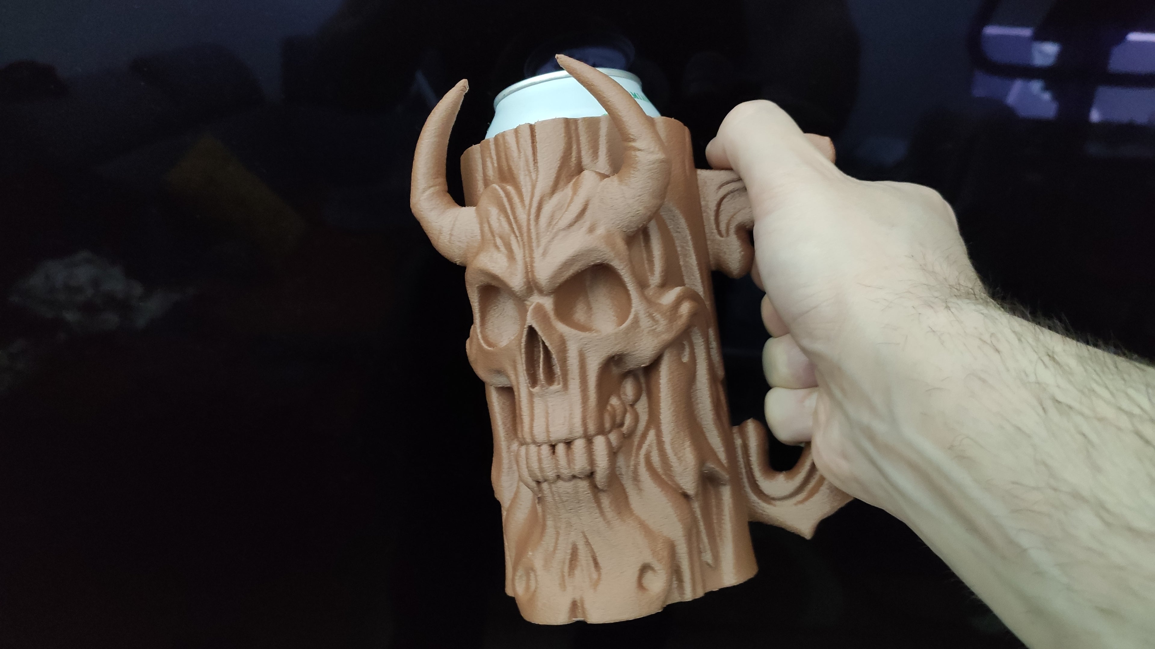 Tree Demon Skull Can Holder (0.5L+0.33L)- Beer Mug
