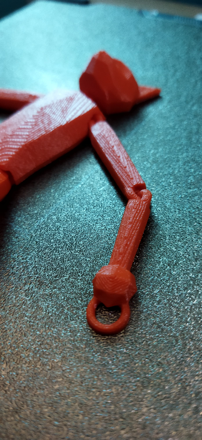 Flexi Cat Man Lowpoly Keychain