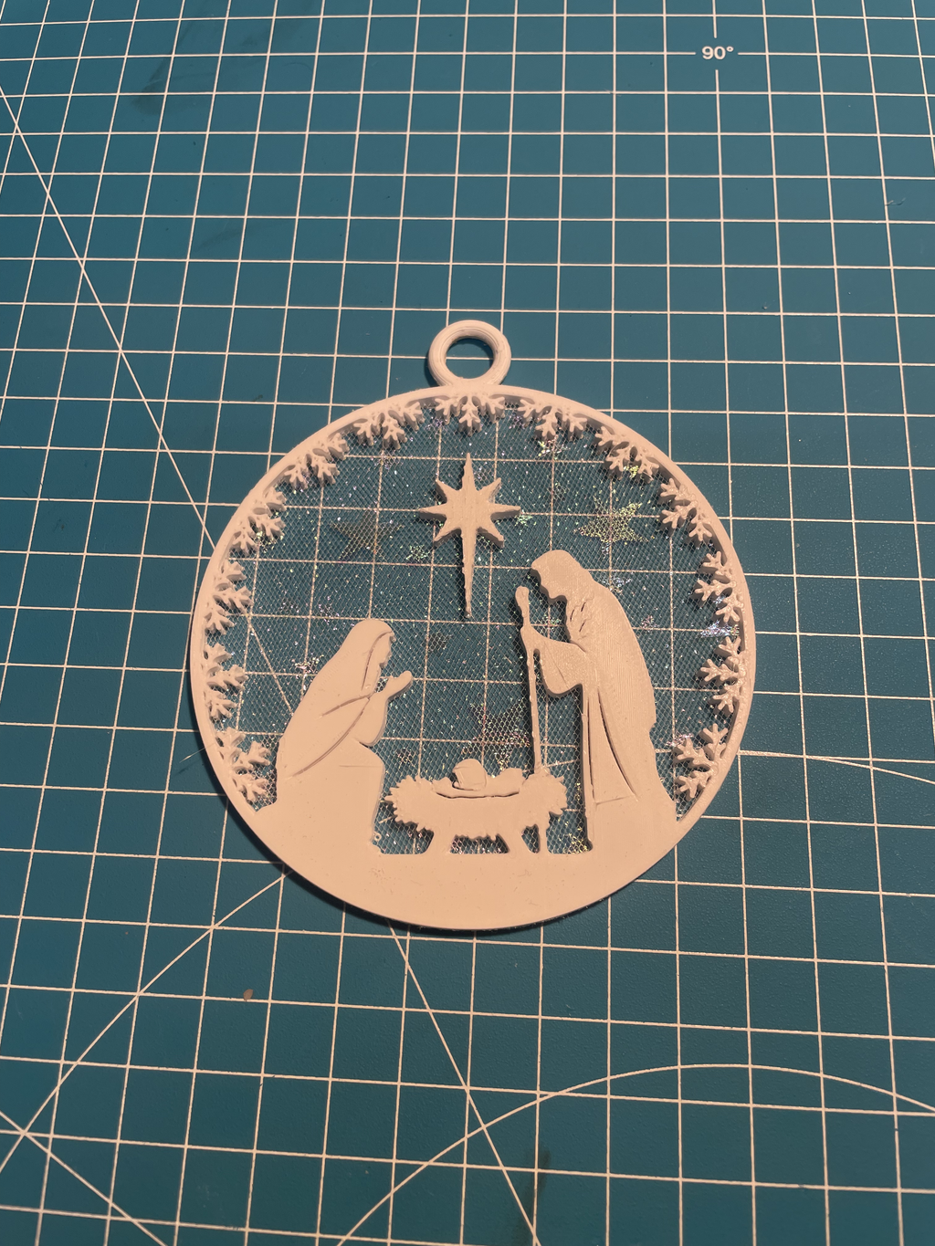 Nativity Ornament – Holy Family Silhouette