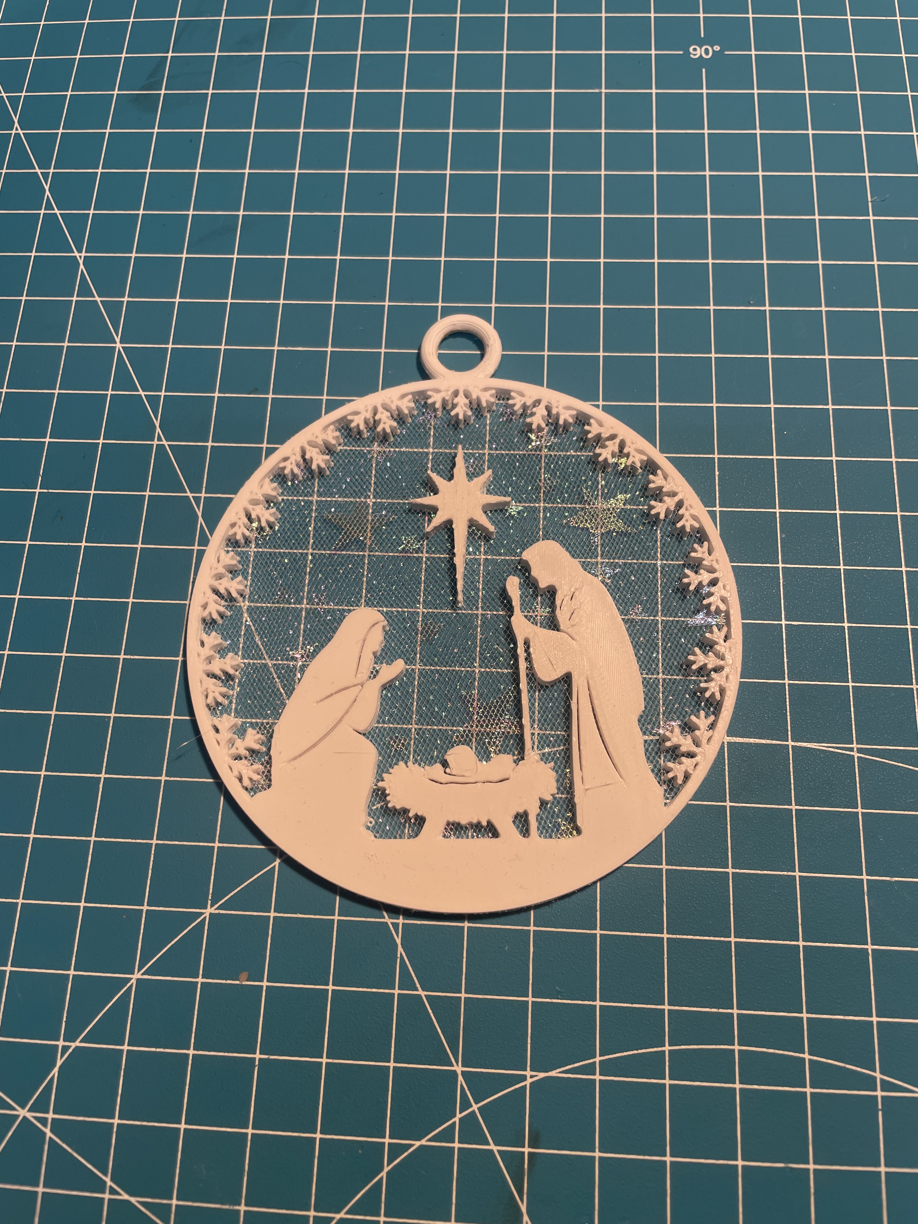 Nativity Ornament – Holy Family Silhouette