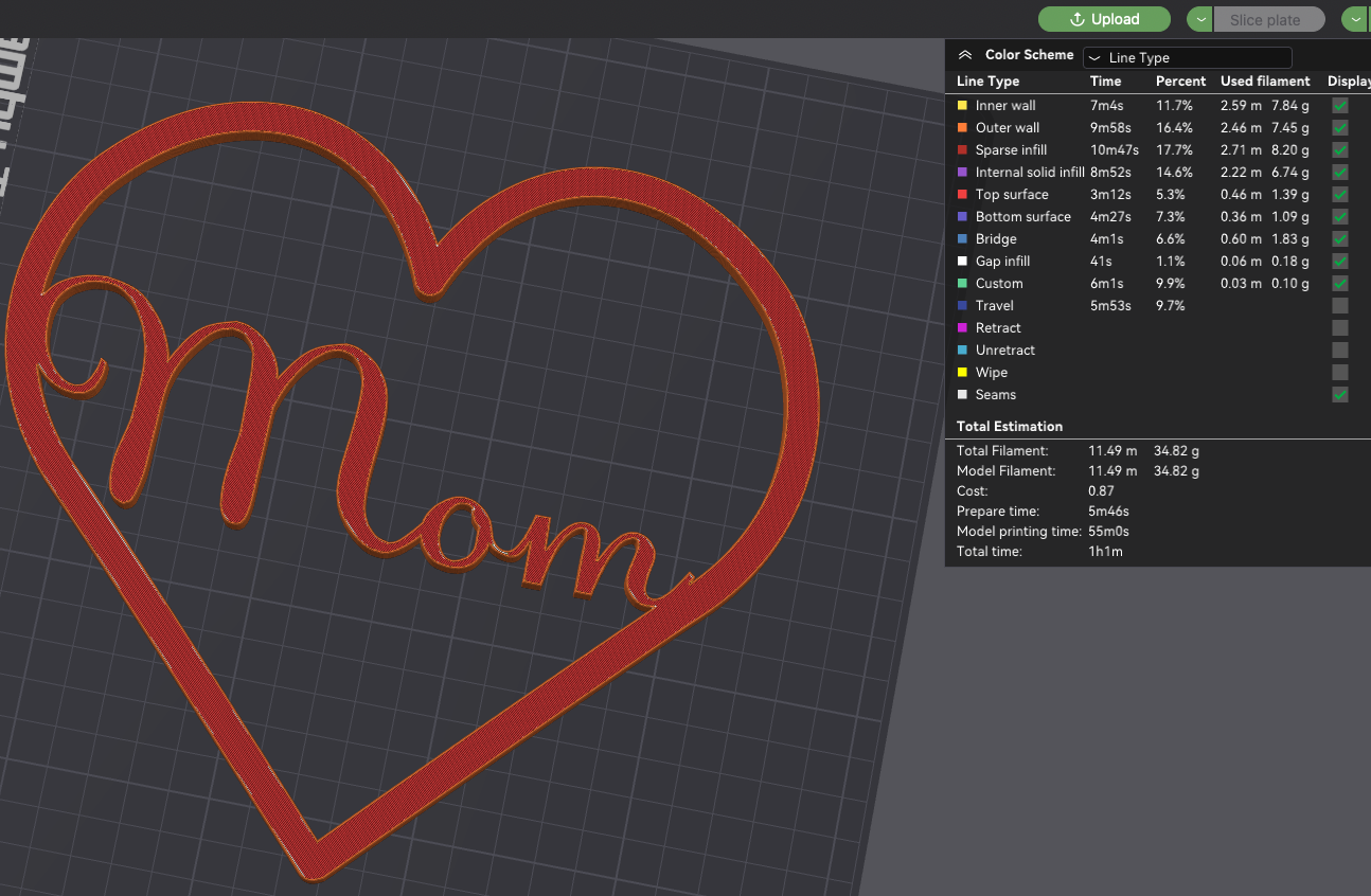 Heart macrame blank for your mommy